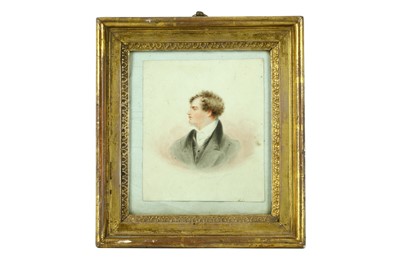 Lot 29 - A PORTRAIT MINIATURE OF LORD BYRON AFTER...