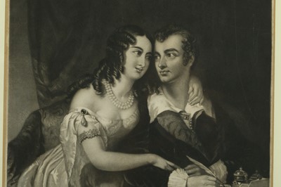 Lot 63 - AN ENGRAVING OF BYRON AND MARIANNA SEGATTI...