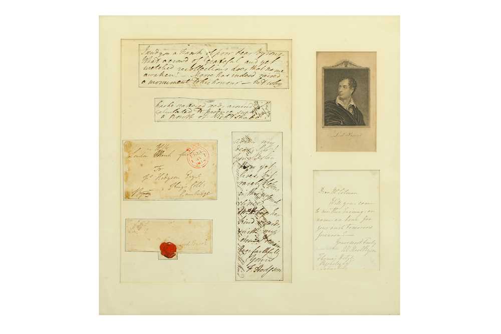 Lot 24 - AN ENVELOPE WITH BYRON'S SIGNATURE AND...