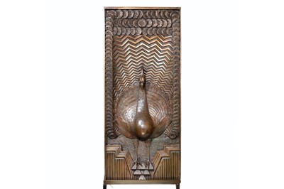Lot 245 - A LARGE ART DECO BRONZE RELIEF PANEL DEPICTING...