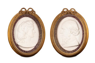 Lot 68 - A PAIR OF LATE 19TH CENTURY MARBLE PORTRAIT...