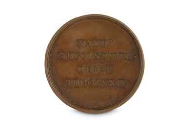 Lot 6 - A COMMEMORATIVE BRONZE MEDALLION FOR LORD...