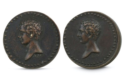 Lot 91 - TWO RARE BRONZE TOKENS COMMEMORATING BYRON'S...