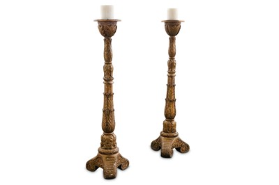 Lot 153 - A VERY LARGE PAIR OF 19TH CENTURY BAROQUE...