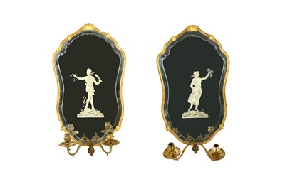 Lot 874 - A pair of 18th Century Venetian style etched...