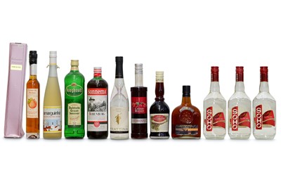 Lot 450 - 12 Bottles of Assorted Spirits 1 Bottle Creme...