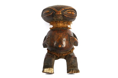 Lot 304 - A PYGMY FIGURE, CAMEROON Carved from wood with...