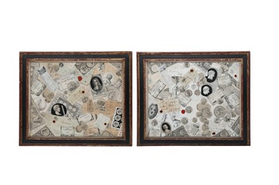 Lot 264 - TWO NINETEENTH CENTURY COLLAGES made up of...