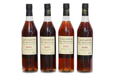 Lot 459 - 4 Vintages of Castaréde Bas Armagnac from the...