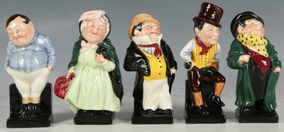 Lot 7 - Five Royal Doulton figures from Dickens “The...