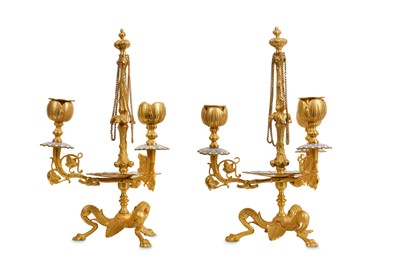 Lot 75 - A PAIR OF LATE 19TH CENTURY FRENCH GILT BRONZE...