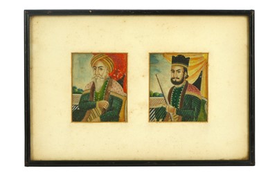 Lot 202 - TWO IVORY PORTRAIT MINIATURES India, late 19th...