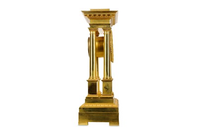 Lot 131 - A VERY LARGE  FRENCH GILT BRONZE PORTICO CLOCK...