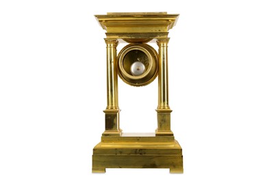 Lot 131 - A VERY LARGE  FRENCH GILT BRONZE PORTICO CLOCK...