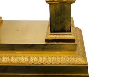 Lot 131 - A VERY LARGE  FRENCH GILT BRONZE PORTICO CLOCK...
