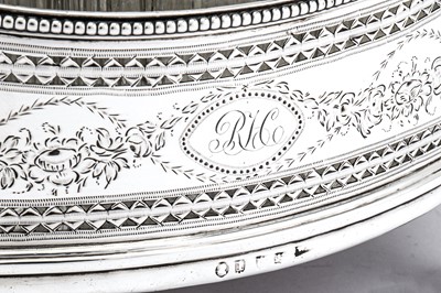 Lot 565 - A George III sterling silver eight-bottle cruet, London 1786 by William Abdy (reg. 24th June 1763, d.1790)