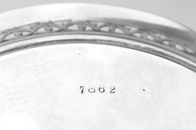 Lot 490 - A Victorian sterling silver small salver or waiter, London 1869 by Henry Wilkinson & Co