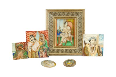 Lot 201 - SIX PORTRAIT IVORY MINIATURES India, late 19th...