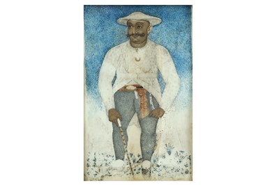 Lot 315 - λ A PORTRAIT ON IVORY OF CHIKKA VIRA RAJENDRA, THE LAST RULER OF COORG (R. 1820 - 1834)