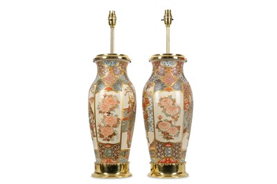 Lot 77 - A PAIR OF MEIJI PERIOD SATSUMA POTTERY VASES...