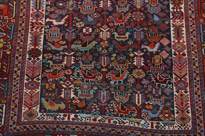 Lot 6 - AN ANTIQUE HAMSEH RUG, SOUTH-WEST PERSIA...