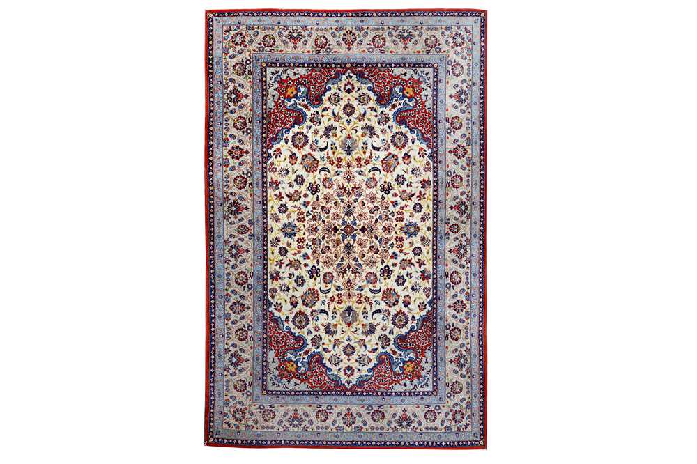Lot 41 - AN EXTREMELY FINE ISFAHAN RUG, CENTRAL PERSIA...