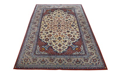 Lot 41 - AN EXTREMELY FINE ISFAHAN RUG, CENTRAL PERSIA...