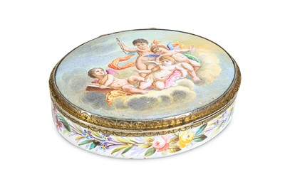 Lot 192 - AN EARLY 19TH CENTURY FRENCH ENAMEL AND SILVER...