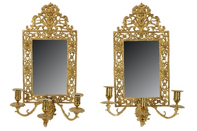 Lot 72 - A PAIR OF LATE 19TH CENTURY GILT BRONZE...