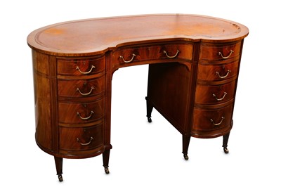 Lot 497 - A late 19th Century mahogany and line inlaid...