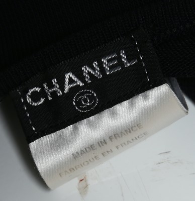 Lot 109 - Chanel Black Knitted Dress and Scarf - size 38