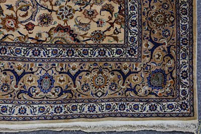 Lot 45 - AN EXTREMELY FINE SILK KASHAN RUG, CENTRAL...