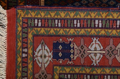 Lot 32 - AN EXTREMELY FINE MESHED RUG, NORTH-EAST...