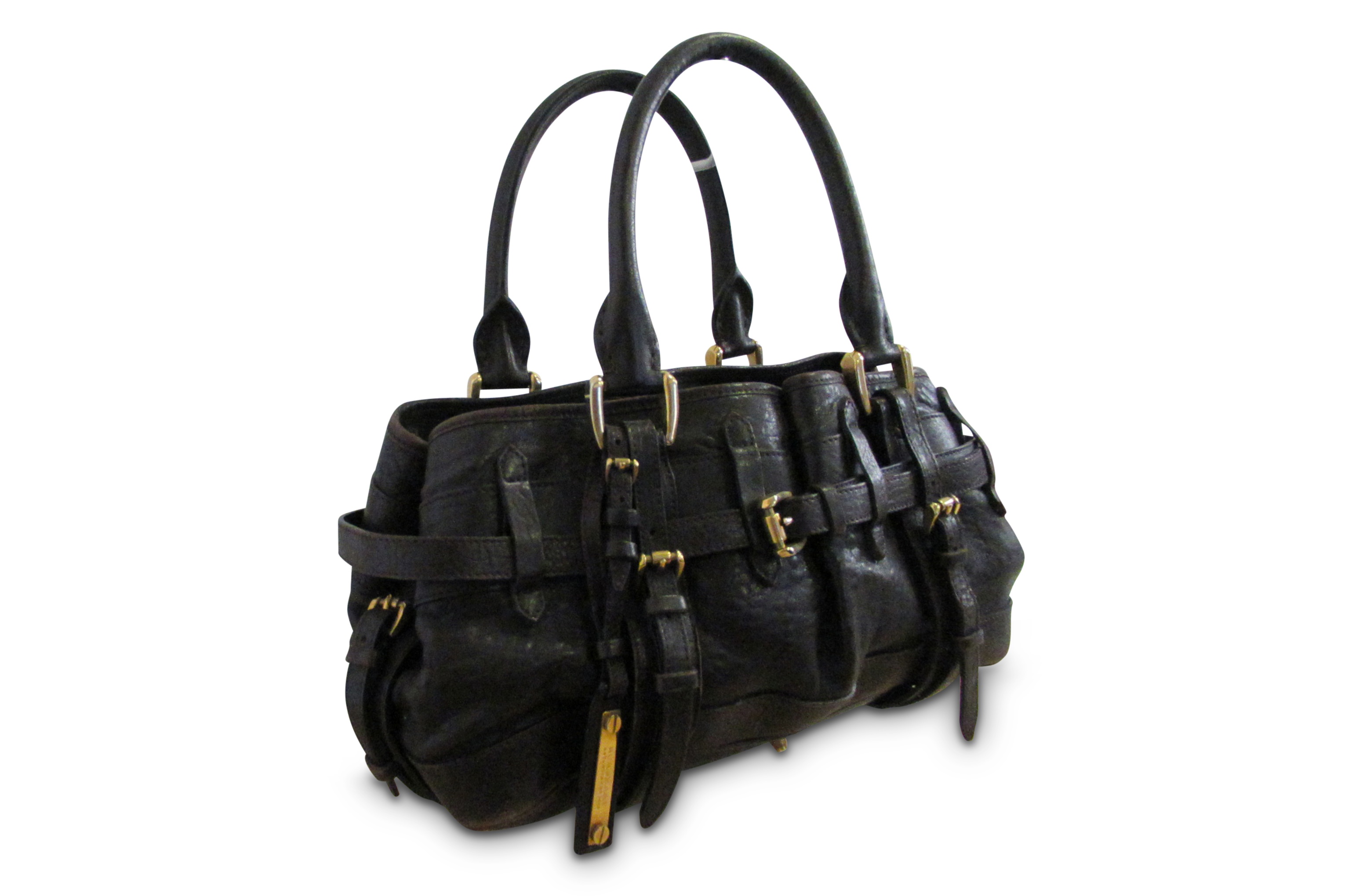 Lot 102 Burberry Brown Leather Shoulder Bag