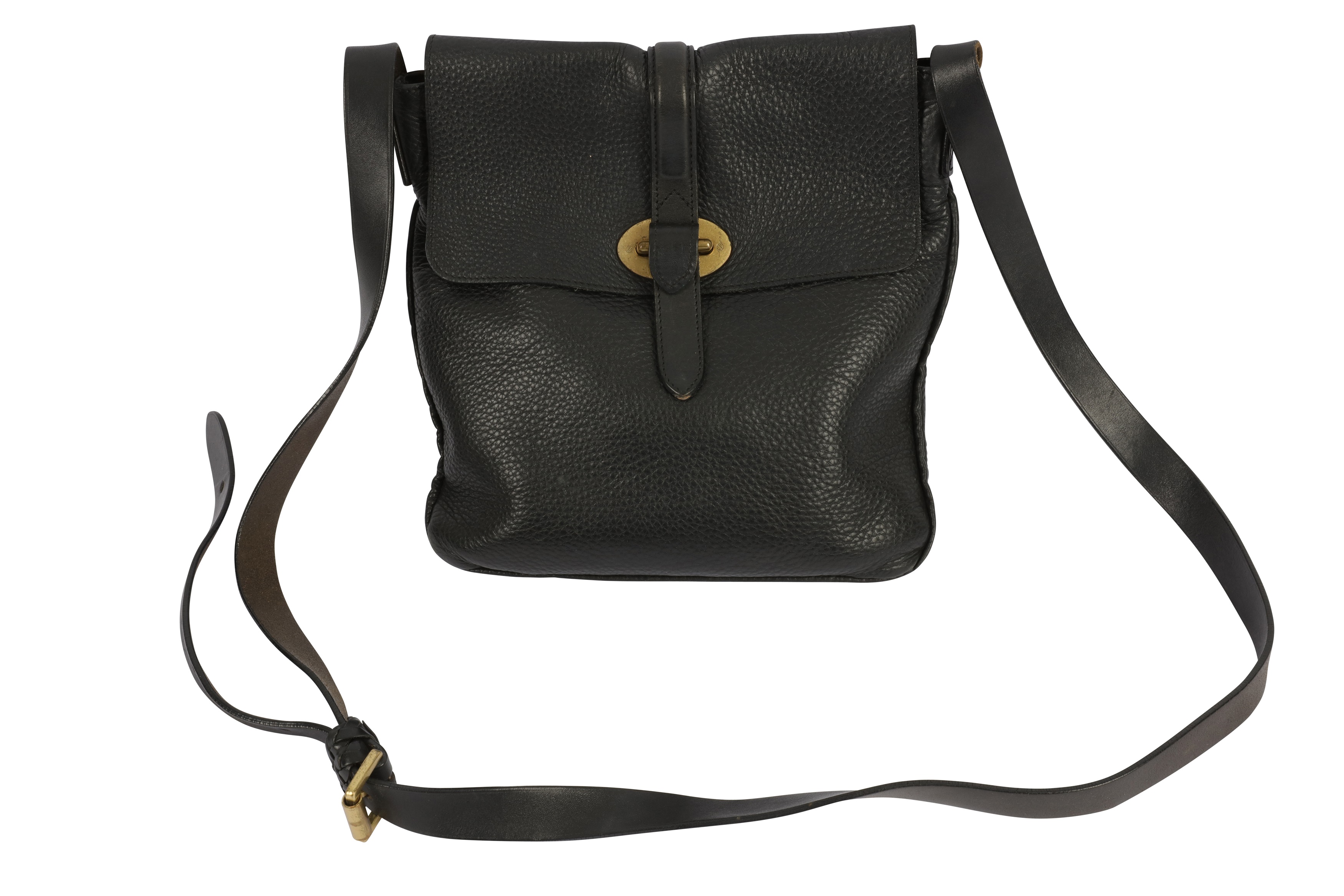 Lot 104 Mulberry Black Leather Crossbody Bag