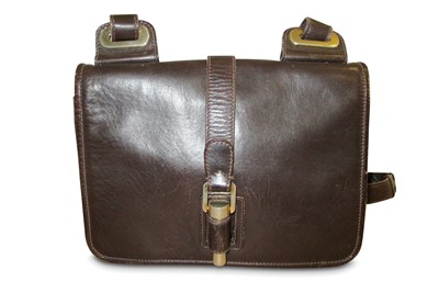 Lot 101 - Gucci Brown Leather Satchel Crossbody Bag