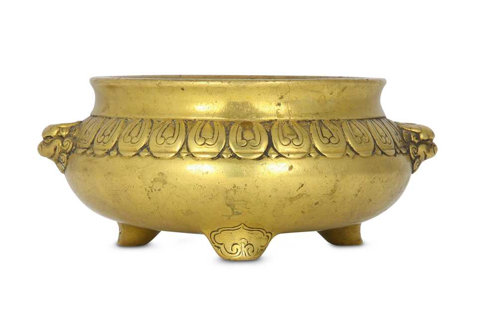Lot 52 - A CHINESE BRONZE INCENSE BURNER. Qing Dynasty.