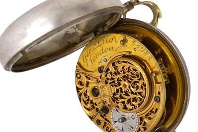 Lot 47 - AN ENGLISH PAIR-CASED POCKET WATCH ENGRAVED...