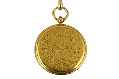 Lot 45 - A GOLD FULL HUNTER POCKET WATCH WITH LORD...
