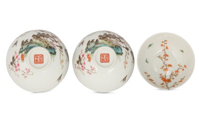 Lot 138 - THREE CHINESE CUPS. Early 20th Century....