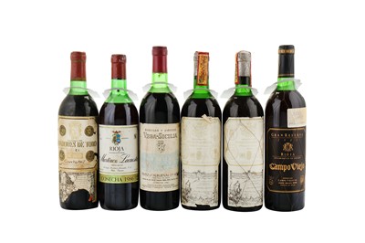 Lot 305 - 6 Bottles of Rioja from between 1967 and 1986...