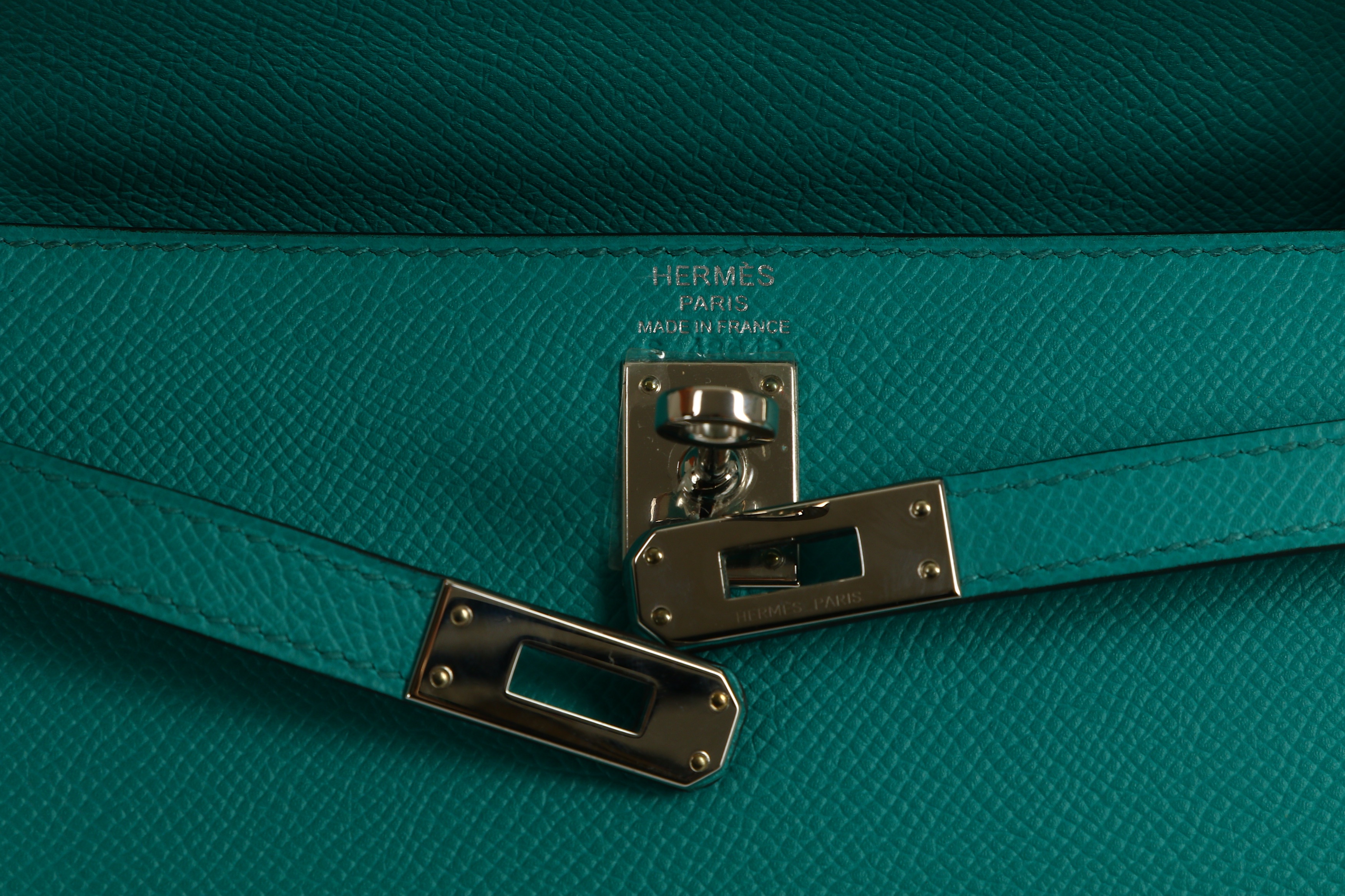 Hermès Blue Paon Epsom Kelly Sellier 25 QGBAEA12BB005