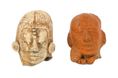 Lot 314 - TWO PRE-COLUMBIAN TERRACOTTA HEADS Including a...