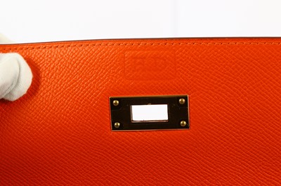 Lot 285 - Hermes Classic Orange Epsom Kelly Sellier 32
