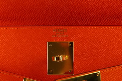 Lot 285 - Hermes Classic Orange Epsom Kelly Sellier 32