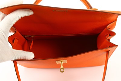 Lot 285 - Hermes Classic Orange Epsom Kelly Sellier 32
