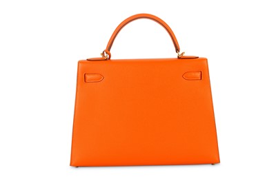 Lot 285 - Hermes Classic Orange Epsom Kelly Sellier 32