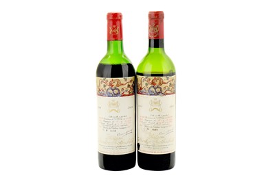 Lot 37 - 2 Bottles of Chateau Mouton Rothschild 1968...