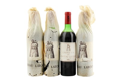 Lot 56 - 4 Bottles of  Chateau Latour 1968 Fill Level:...