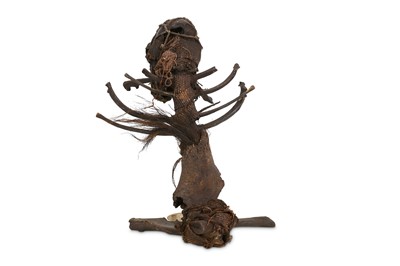 Lot 13 - A 19TH CENTURY AFRICAN WITCH DOCTOR STAFF...